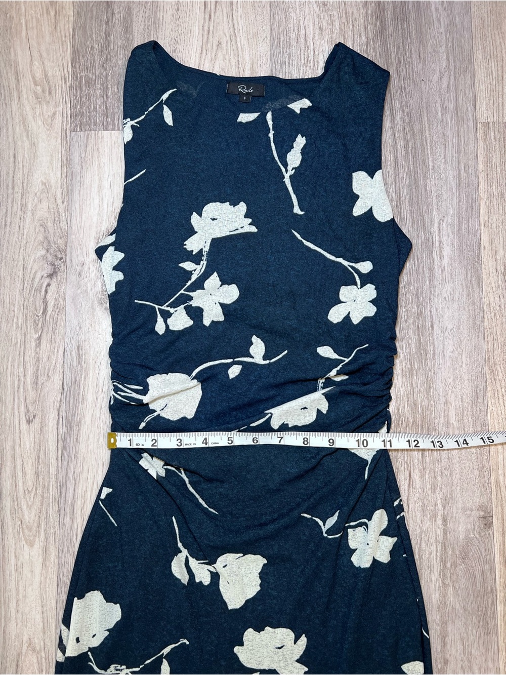 Rails Sleeveless Navy Floral Midi Dress with Cream Flowers Size Small - Picture 8 of 15
